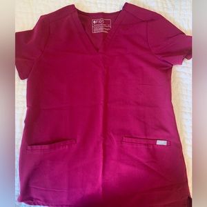Worn once. FIGS Pink scrub set XS, Top: Catarina 3-pocket Pants: Zamora Jogger